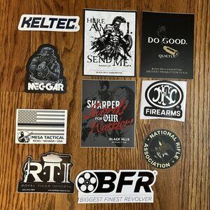 Bundle of 10 SHOT SHOW Promotional Swag Cool Tactical Stickers